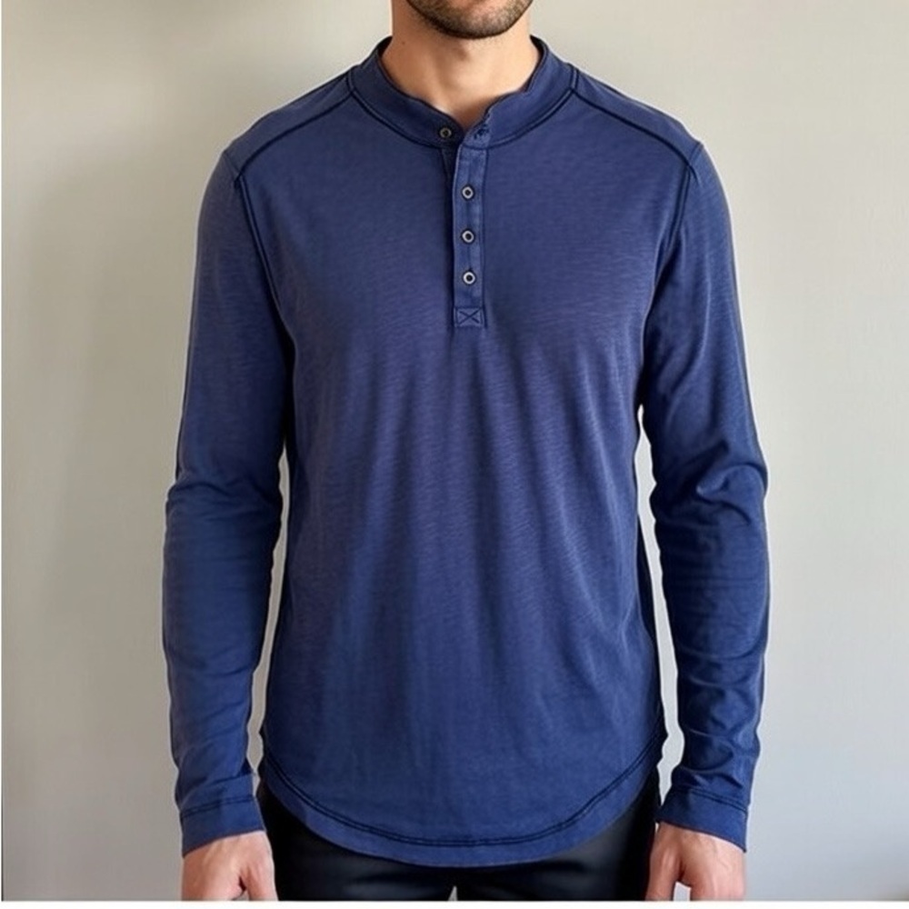 Agave Denim Men’s Supima Cotton Long Sleeve Henley shirt XL